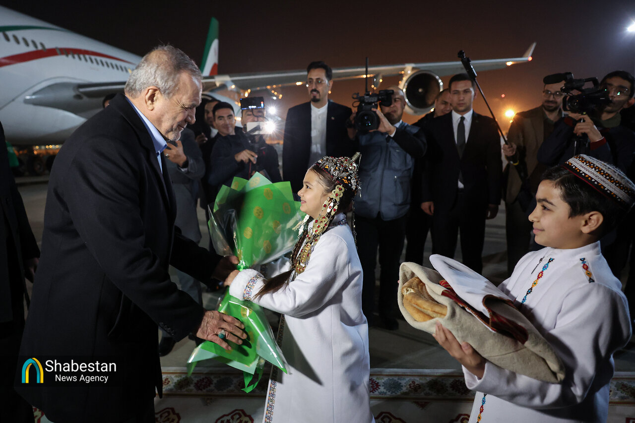 گزارش تصویری از سفر پزشکیان به ترکمنستان