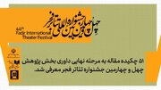 راهیابی ۵۱ چکیده مقاله به مرحله نهایی داوری بخش پژوهش و سمینارهای جشنواره تئاتر فجر