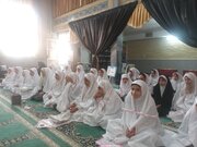 حضور دانش‌آموزان مدرسه مهتاب در مسجد حجت ابن الحسن (عج) با محوریت نماز و موفقیت تحصیلی