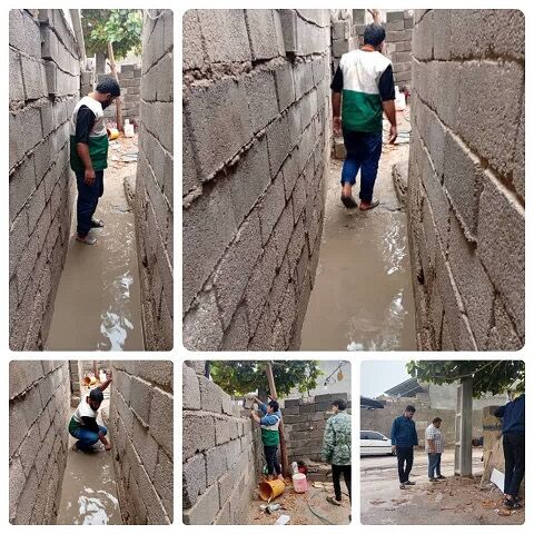 جوانان مسجدی شهرک توحید؛ قهرمانان بی ادعا در دل باران‌های سیل‌آسا