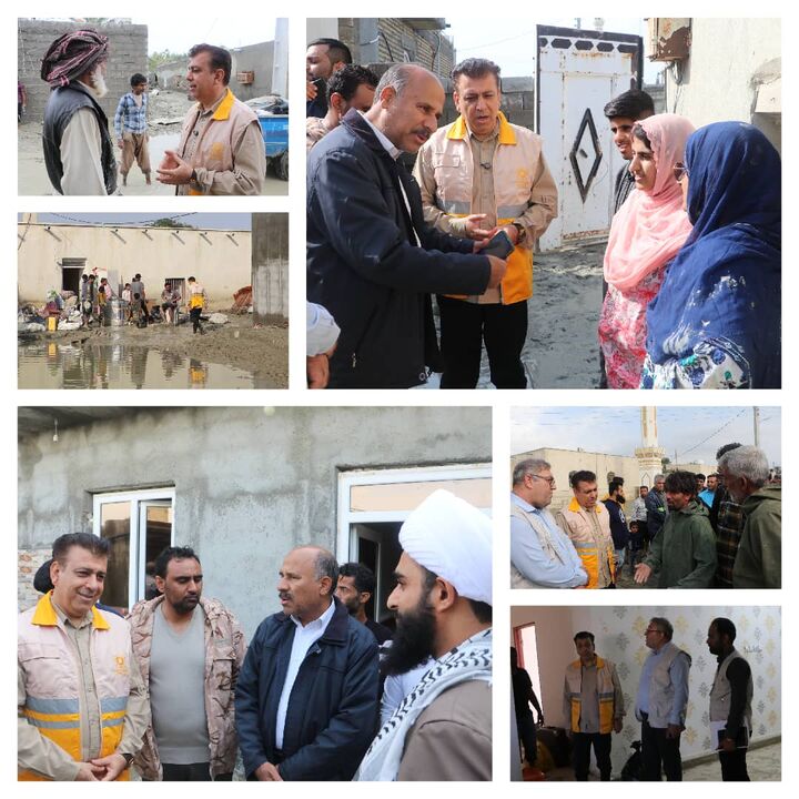 بازدید میدانی از روستاهای سیل‌زده شهرستان سیریک