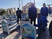 ادای احترام مدیرکل تبلیغ و ترویج معاونت قرآن و عترت وزارت فرهنگ و ارشاد اسلامی به مقام شامخ شهیدان جیرفت