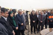 ریل‌گذاری راه‌آهن اردبیل با حضور وزیر راه و شهرسازی پایان یافت