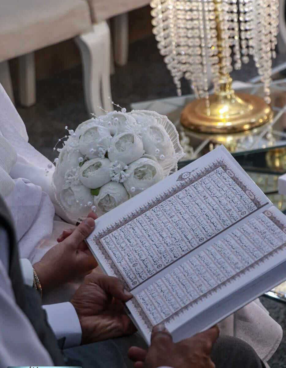 پیوند آسمانی زوج جوان در جوار حرم مطهر امامزاده قاسم(ع) آران و بیدگل