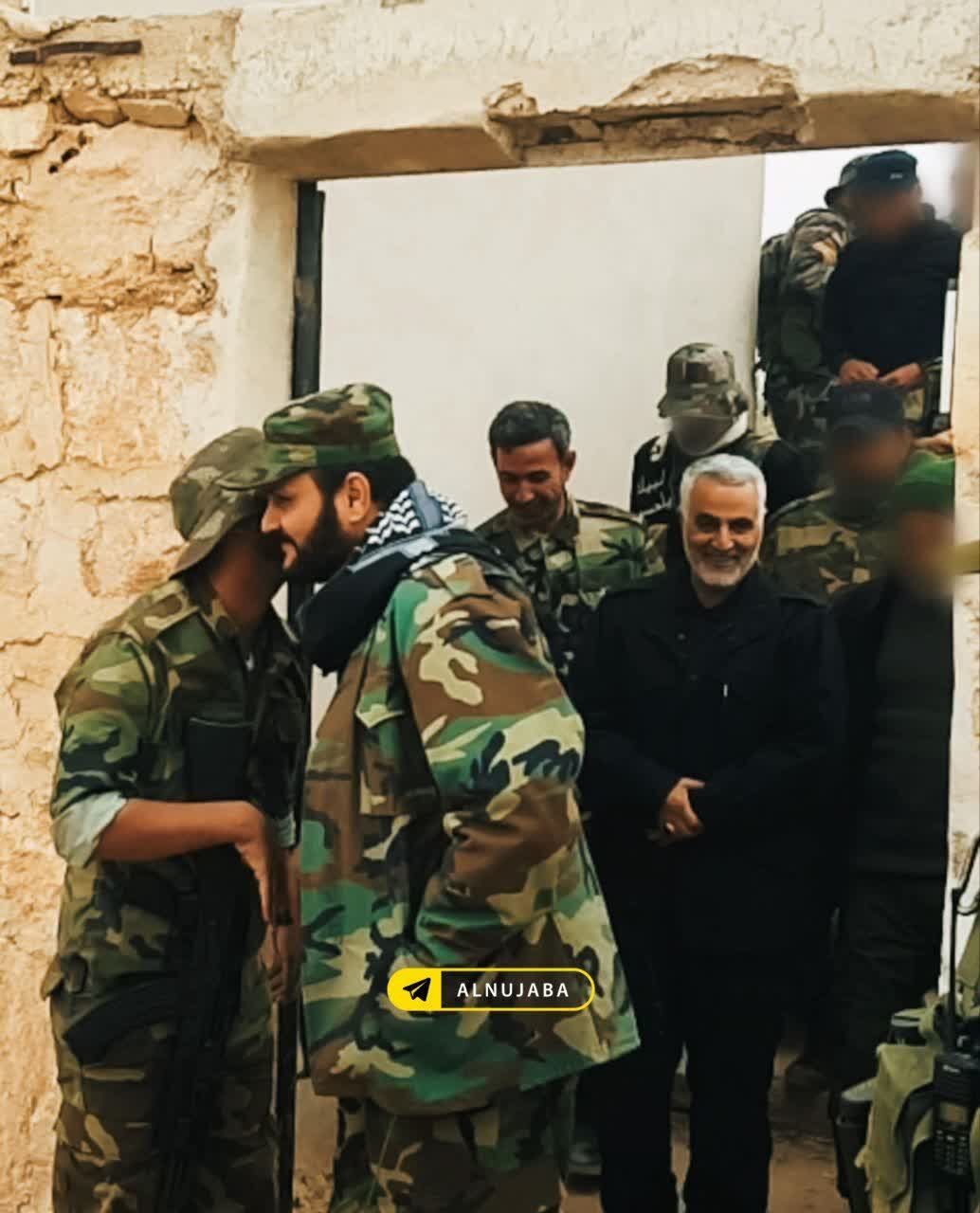 انتشار برای نخستینبار؛شهید سلیمانی و شیخ اکرم الکعبی در جبهه حلب