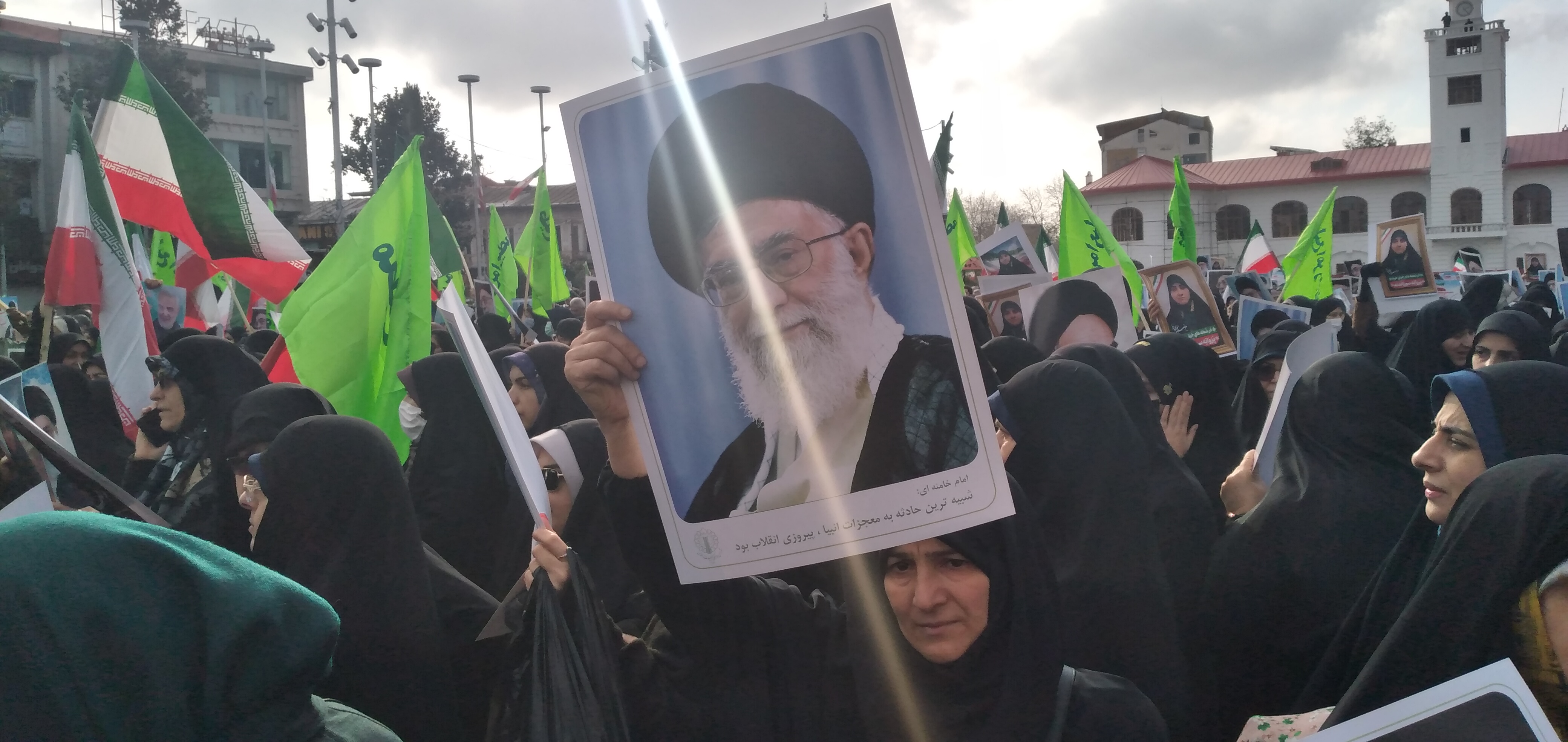 تجمع مردم گیلان علیه اقدامات تروریستی اغتشاشگران