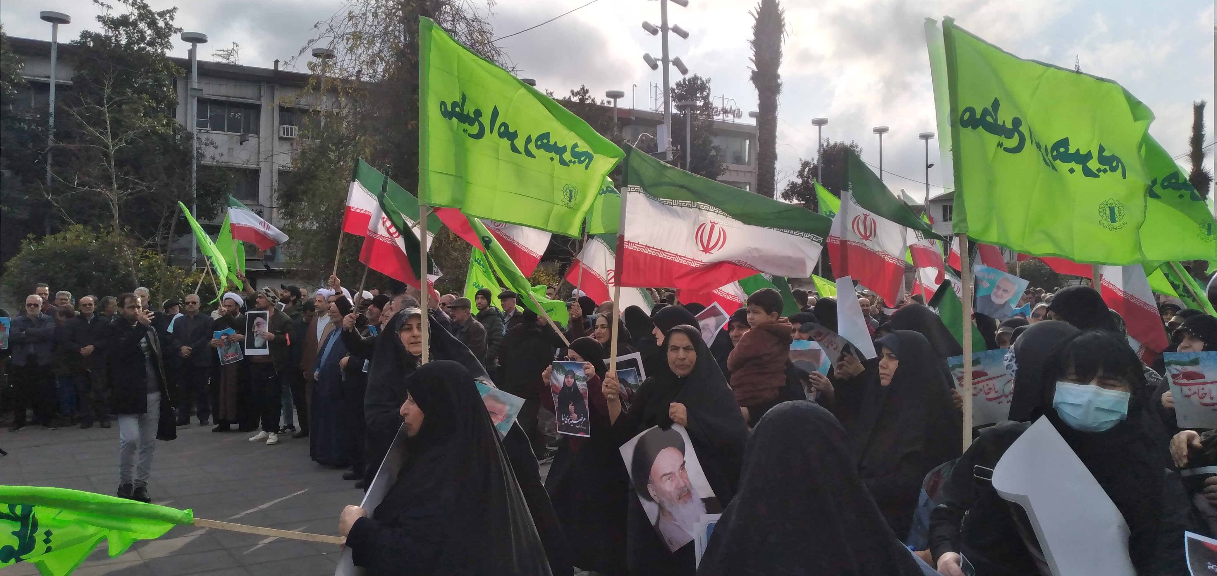 تجمع مردم گیلان علیه اقدامات تروریستی اغتشاشگران