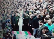 اقامه نماز آیت الله محمدی لائینی برپیکر چهار شهید مدافع امنیت در ساری