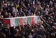 خاکسپاری پیکر مطهر سه شهید مدافع امنیت در حرم شاهچراغ(ع)