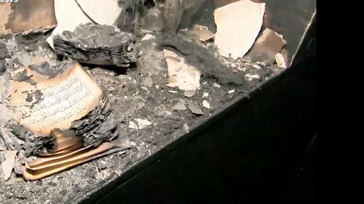 سوختن مسجد خاتم‌الانبیاء(ص) اراک در آتش کینه اغتشاشگران