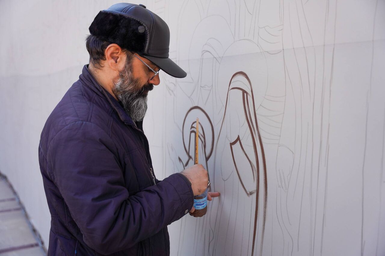 طراحی کتیبه زندگی‌نامه مصوّر حضرت شاهچراغ(ع) + تصاویر