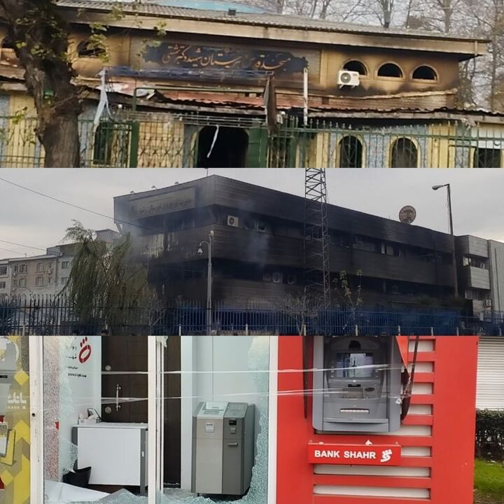 دستگیری عاملان حریق عمدی مسجد قدس و اداره برق رشت