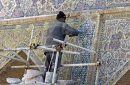 مرمت مساجد آسیب دیده در اغتشاشات اخیر توسط گروه‌های مردمی و جهادی در مشهد