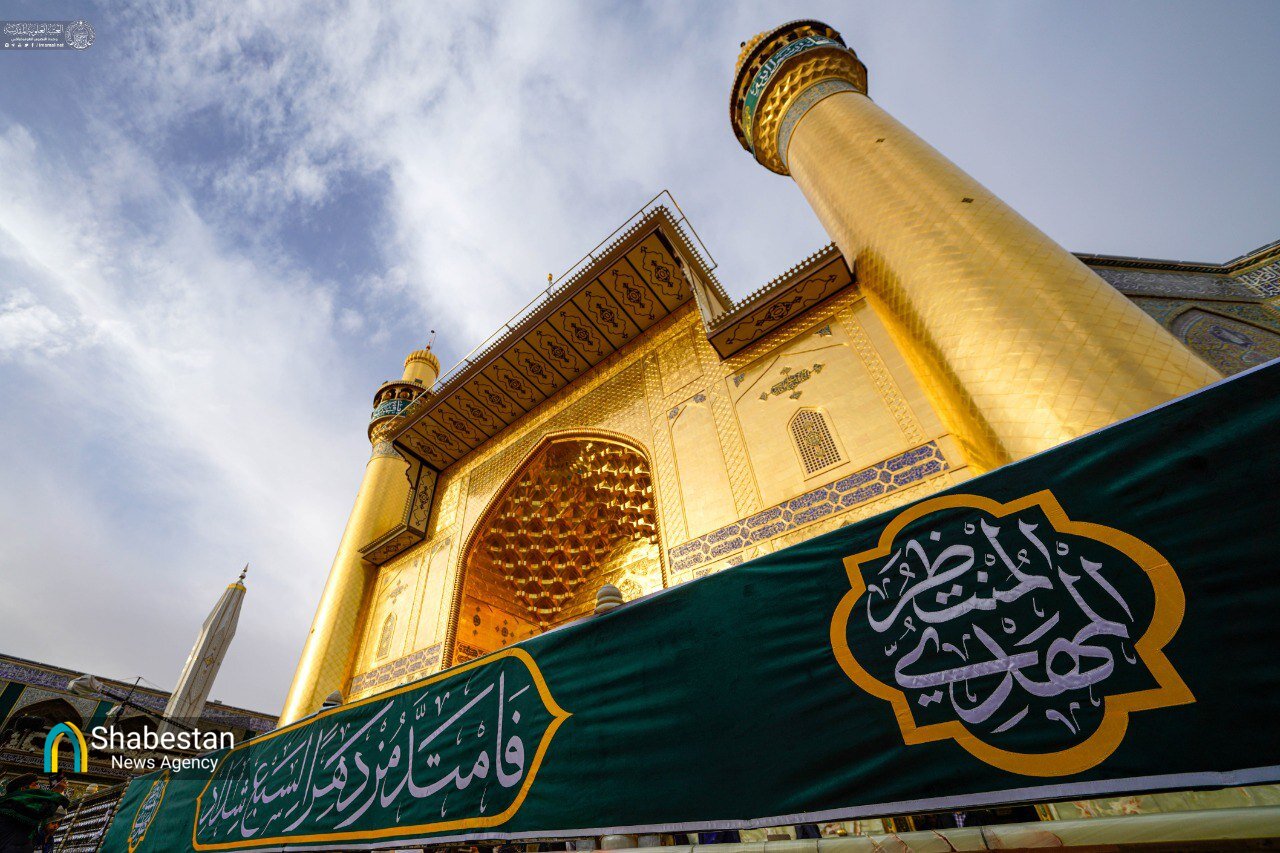 آذین‌بندی حرم مطهر علوی به مناسبت نیمه شعبان