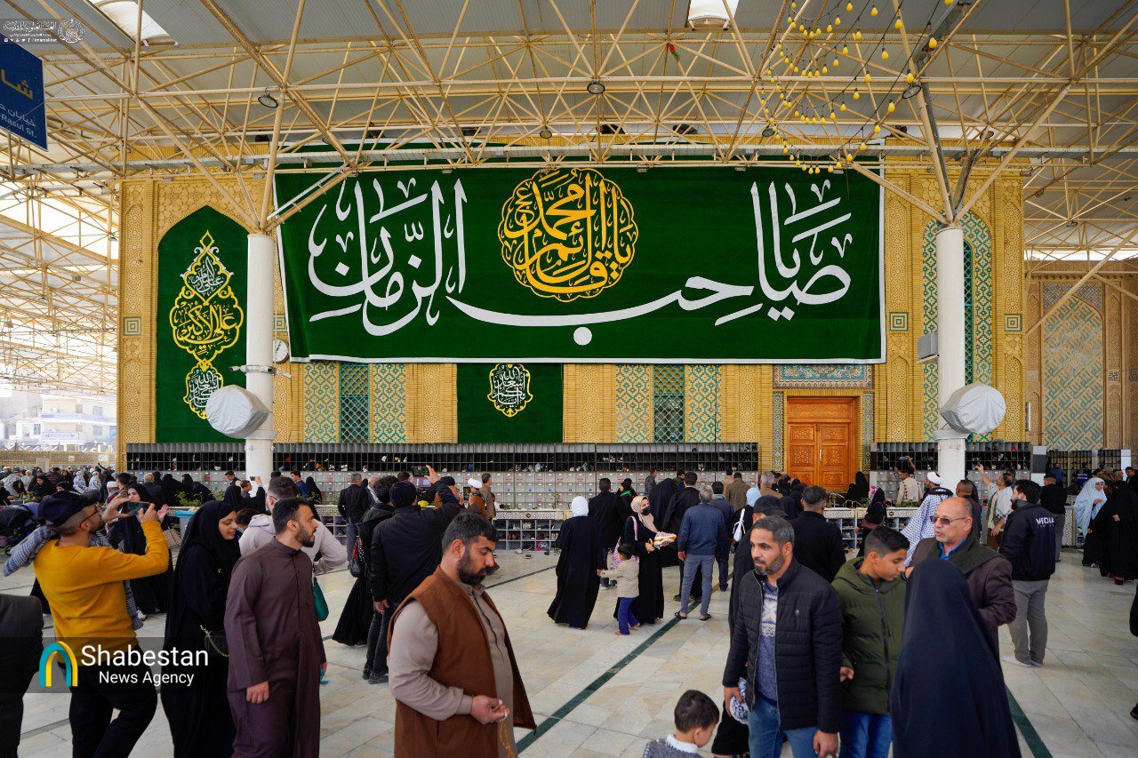 آذین‌بندی حرم مطهر علوی به مناسبت نیمه شعبان