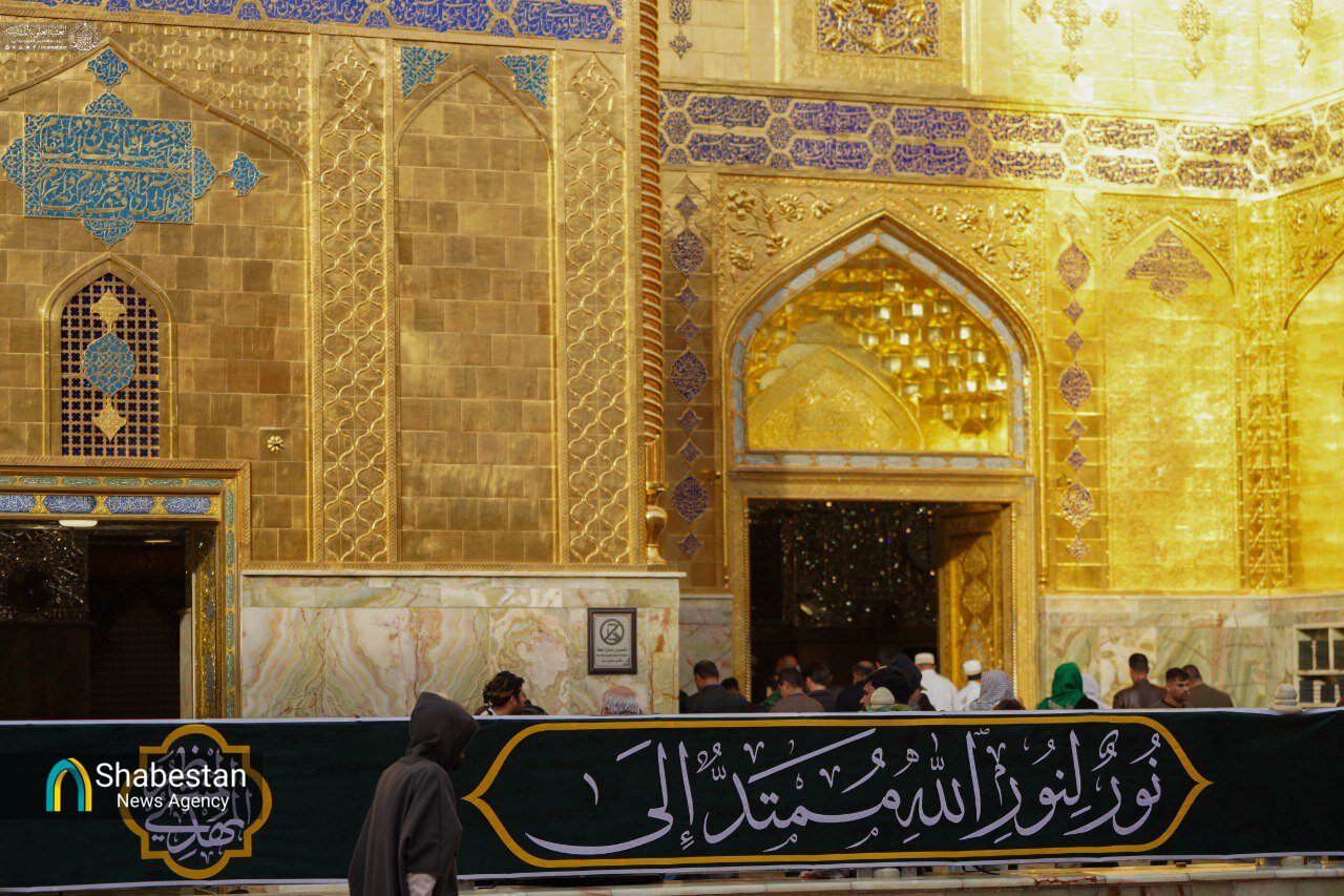 آذین‌بندی حرم مطهر علوی به مناسبت نیمه شعبان