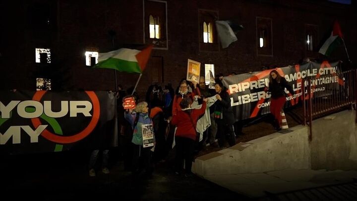 اعتراض صدها دانشجو علیه مشارکت اسرائیل در المپیک زمستانی میلان