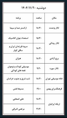 چهلویکمین جشنواره موسیقی فجر با تنوعی از اجراهای زنده در تهران آغاز میشود