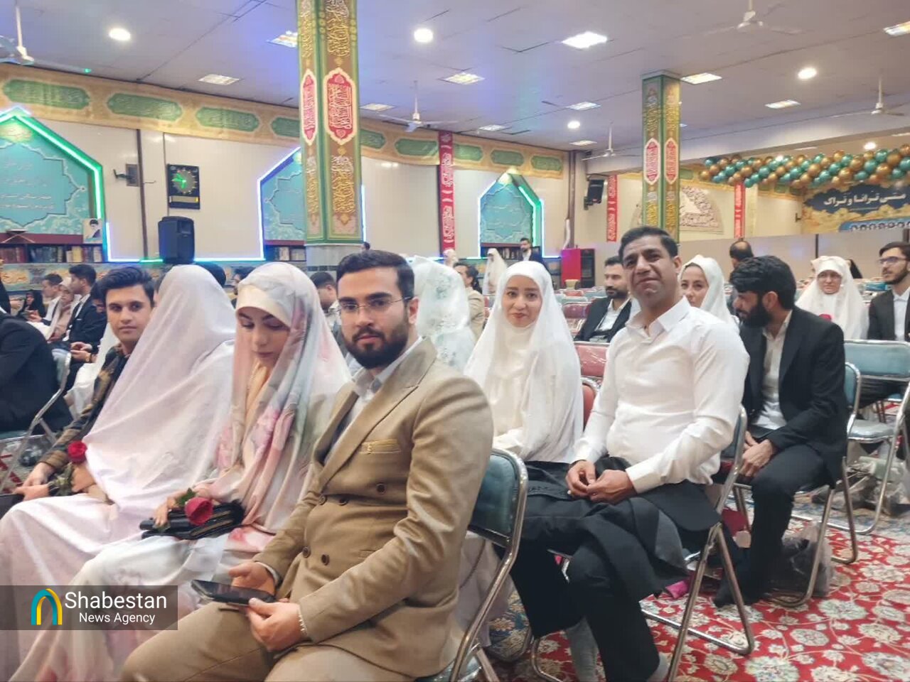 جشن ازدواج ۱۱۰ زوج در مسجد موسی ابن جعفر(ع) مشهد