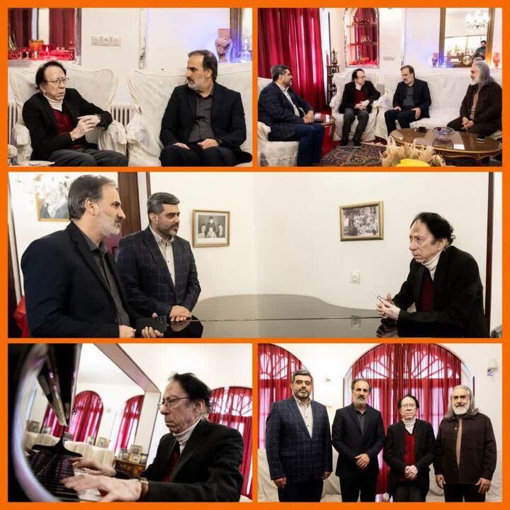 دیدار معاون امور هنری وزارت فرهنگ، مدیر کل دفتر موسیقی ومدیر عامل بنیاد رودکی با " شاهین فرهت "