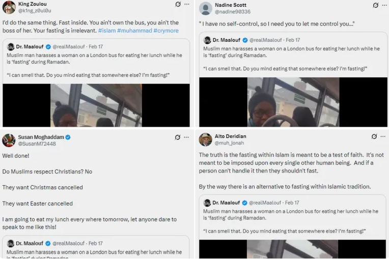 ویدئوی جنجالی از «حمله در اتوبوس لندن» جعلی بود؛ باز نشر سازمان یافته با ادعای ضد اسلامی در ماه رمضان