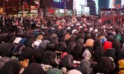 مراسم افطاری در میدان تایمز نیویورک+عکس