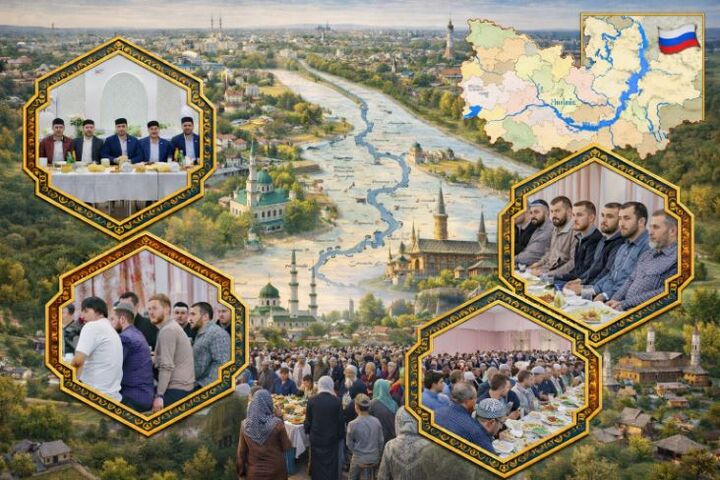 ضیافت همدلی در قلب ولگا؛ بزرگ‌ترین روستای مسلمان روسیه میزبان افطاری گسترده