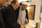 بازدید مشاور وزیر و رئیس ستاد هماهنگی کانون‌های فرهنگی هنری مساجد از بخش‌های مختلف نمایشگاه قرآن
