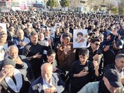 تجمع مردم خرم‌آباد در مراسم عزاداری رهبر معظم انقلاب