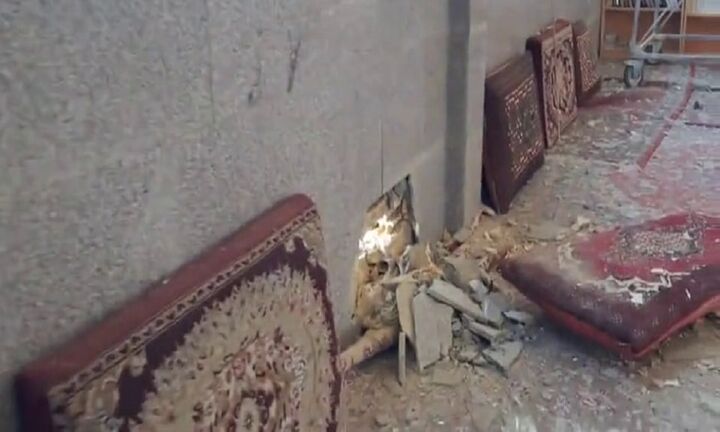 رژیم جنایتکار آمریکایی صهیونی به مسجد هم رحم نکرد