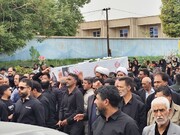 فیلم| تشییع پیکر مطهر شهیده فاطمه طاهری فرد در جیرفت