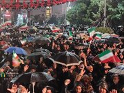 همنوایی آسمان با دل‌های مردم کرمان در سومین اجتماع شبانه سوگواران قائد امت