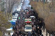 وداع با سرباز اراکی که در کرمانشاه به شهادت رسید