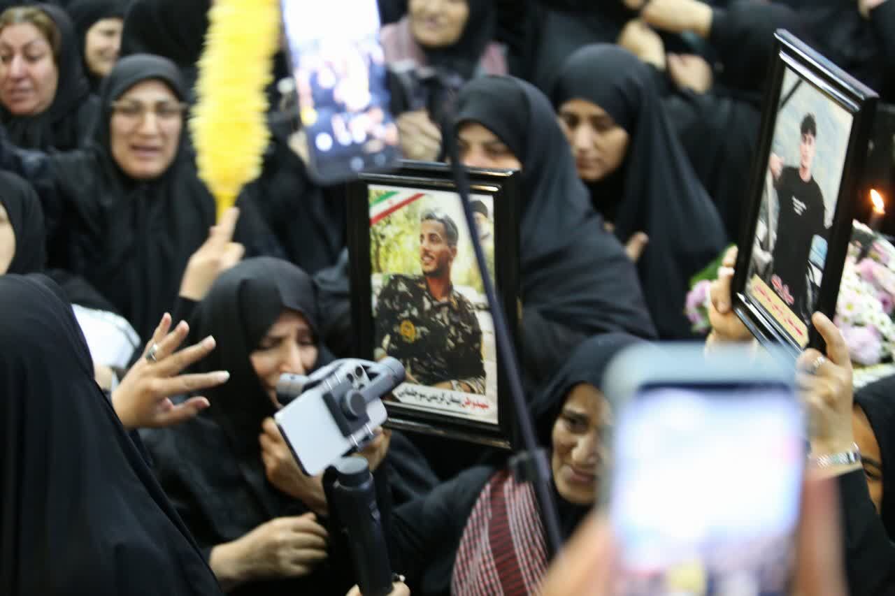 وداع مردم نکا با شهدای اقتدار ایران