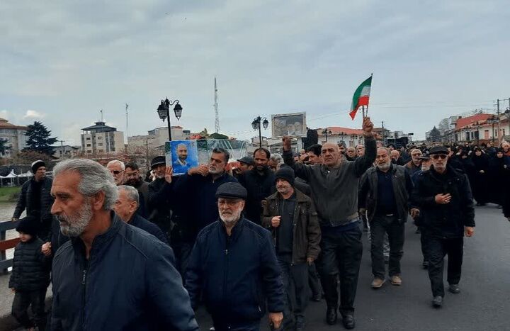 پیکر مطهر شهید هوافضا در تنکابن تشییع شد