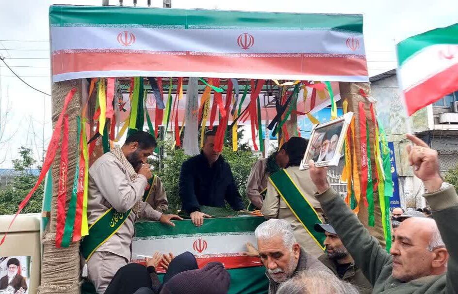 پیکر مطهر شهید هوافضا در تنکابن تشییع شد