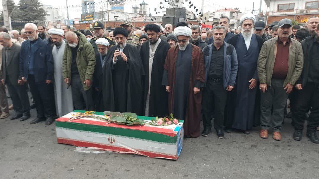 پیکر مطهر شهید هوافضا در تنکابن تشییع شد
