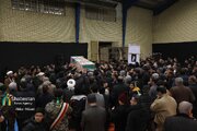 وداع با پیکر شهید سیدحسین حسینی در وردنجان
