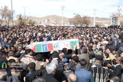 تشییع باشکوه شهیدان علی‌بیگی و مرزبان در بن