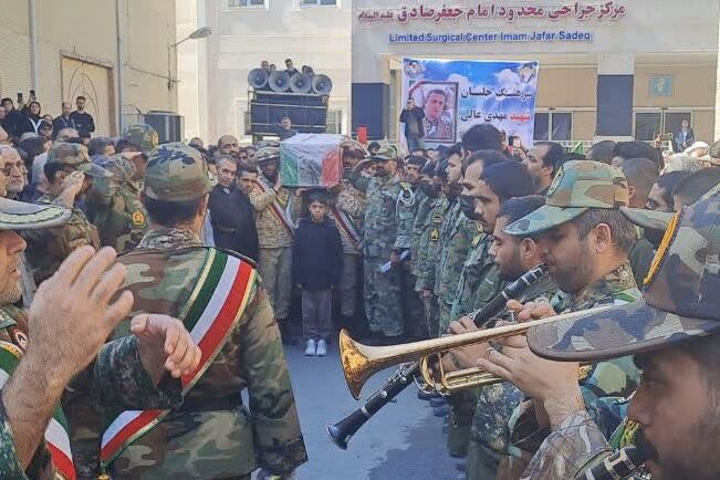 تشییع باشکوه پیکر شهید خلبان «مهدی عالی» در گرگان