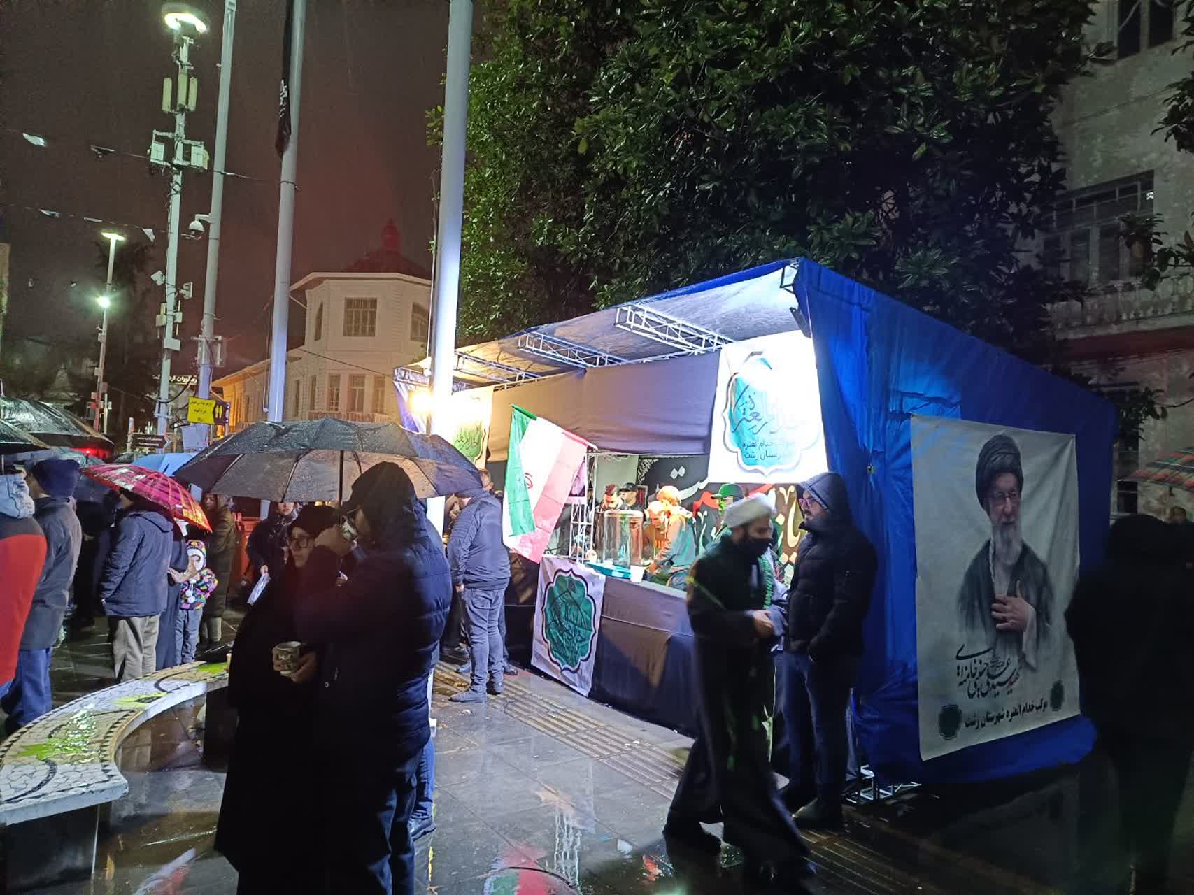 میدان داری مواکب اربعین حسینی در عزاداری‌های شبانه رشت