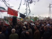 تجمع مردم انقلابی خرم‌آباد در میدان آرش