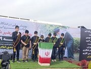 کاشت ۲۰۰۰ نهال به یاد «رهبر شهید» در ساوه/ آیین درختکاری با نوای سرود «شهید صفری»