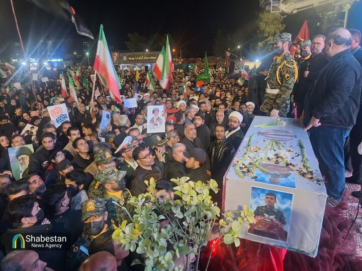 شهید وطن «حسین محمدآبادی» در آغوش مردم بیرجند