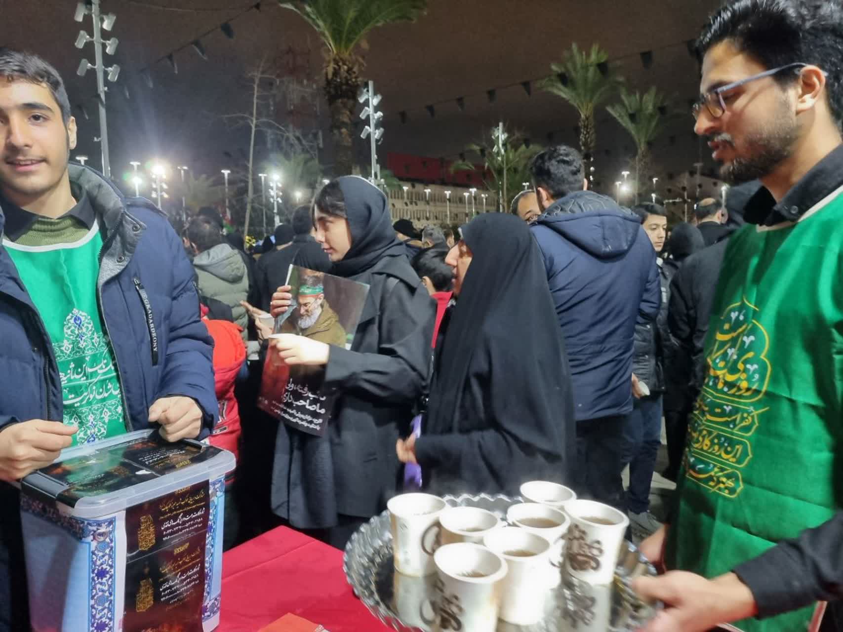 خدمات رسانی ۳۴ موکب اربعین حسینی گیلان در اجتماعات شبانه