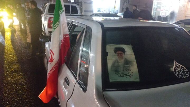 حضور حماسی مردم بخش سنگر اینبار به صورت رژه خودرویی