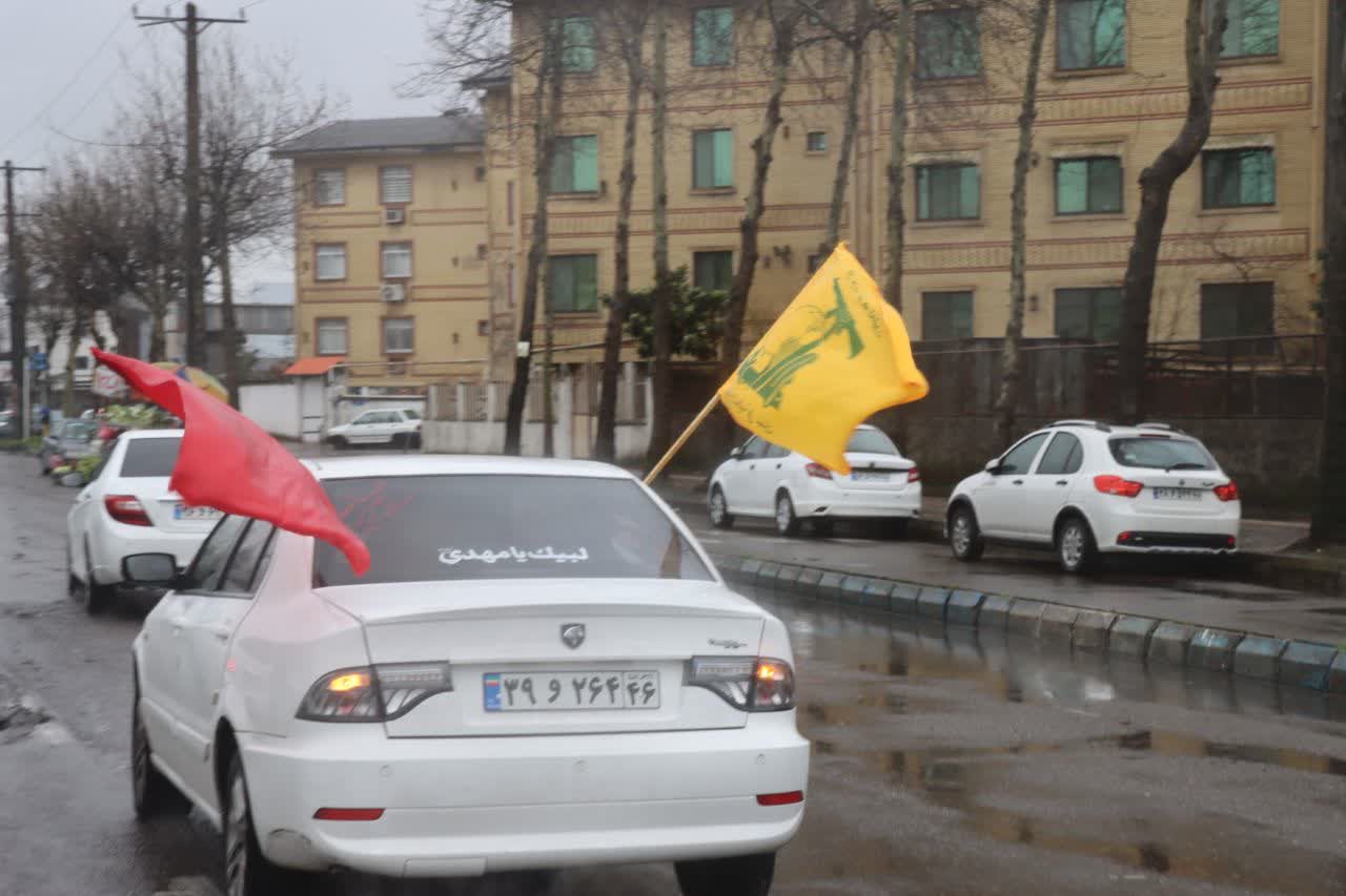 برپایی کاروان خودرویی بیعت با سومین رهبر انقلاب اسلامی در گیلان