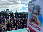 بدرقه پیکرهای مطهر هفت شهید در کرمان