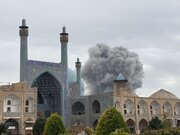 کاشی‌های مسجد جامع عباسی در تجاوز هوایی آمریکایی- اسرائیلی دچار آسیب شد