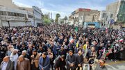 عهد خونین پایتخت وحدت ایران با رهبر شهید و فریاد انتقام در روز قدس